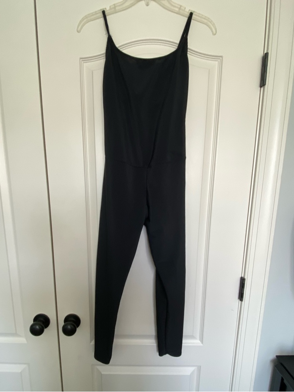 Onzie Black Ribbed One Piece Jumpsuit Unitard Yoga Pilates M/L - Picture 3 of 9